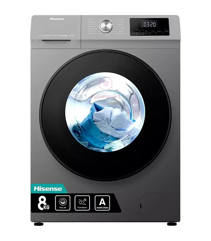 Hisense WD3Q8043BT - Washing machine front-load 8kg/5kg wash & dry, grey, full automatic