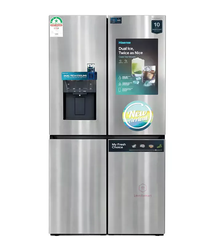 Hisense REF470DRZ - Hisense 4-door fridge 470 litres, auto ice-maker and water dispenser, ConnectLife supported
