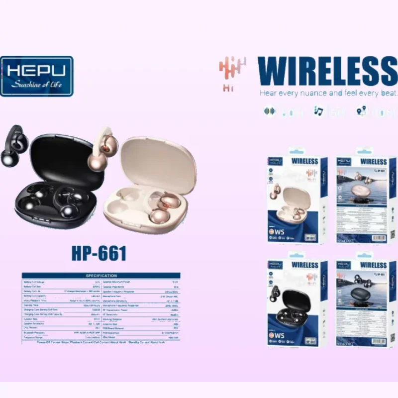 HEPU HP-661 TWS Wireless Earbuds (Bluetooth 5.4)