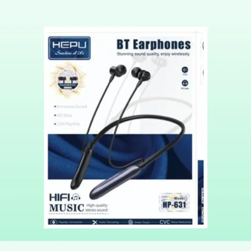 HEPU HP631 Wireless Neckband Earphones (Bluetooth 5.4)